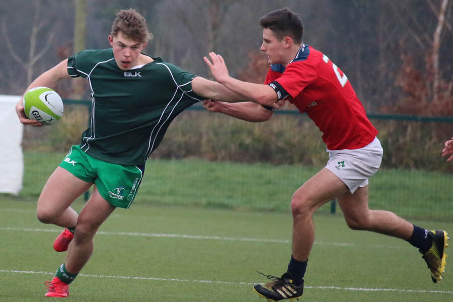 Action from Connacht U17 v Munster U17