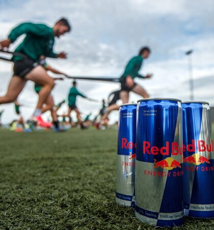 A view of Red Bull branding at training 29/9/2020