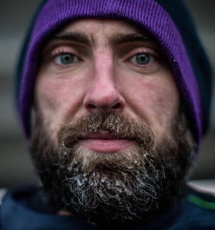 John Muldoon with frost in his beard following training 12/11/2015