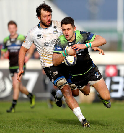 Tiernan O’Halloran scores his sides eight try 14/1/2017