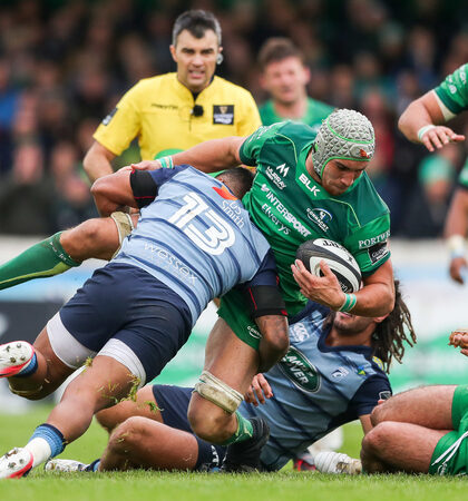 Ultan Dillane tackled by Rey Lee-Lo 23/9/2017