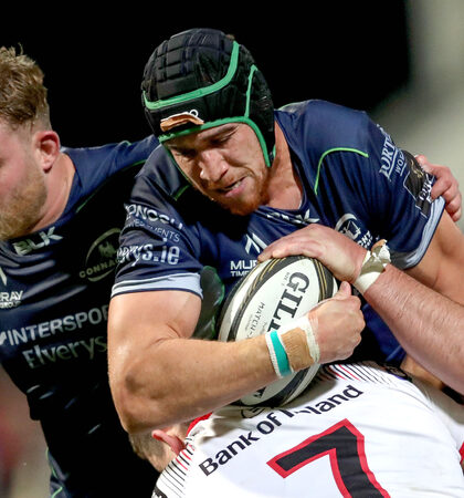 Nick Timoney with Ultan Dillane and Finlay Bealham 5/10/2018