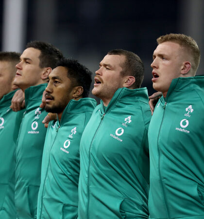 Peter O'Mahony, Sean O'Brien, Jonathan Sexton, Bundee Aki, Jack McGrath, Dan Leavy and James Ryan 10/11/2018