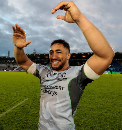 Bundee Aki celebrates after the game 19/1/2019