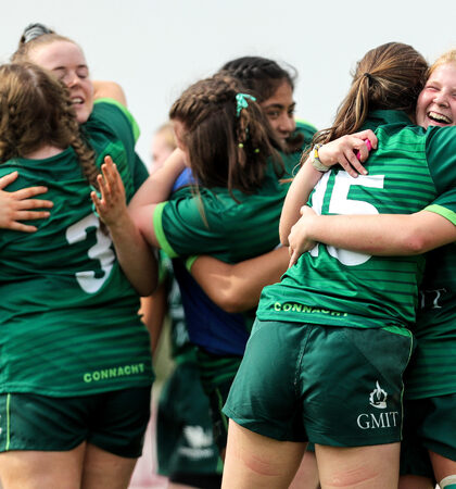 Connacht players celebrate after the game 24/8/2019