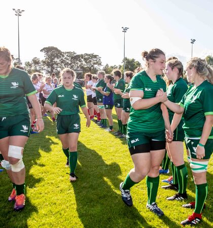 Connacht players celebrate after the game 31/8/2019