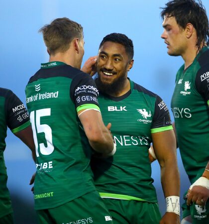 John Porch and Bundee Aki after the game 3/10/2020