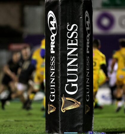 A view of Guinness PRO14 branding 4/12/2020