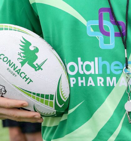 A view of Connacht Rugby Totalhealth Pharmacy branding at the summer camp 1/7/2021