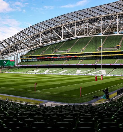 A general view of the Aviva Stadium ahead of the game 10/7/2021