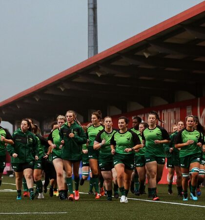 Connacht warm up before the game 4/9/2021