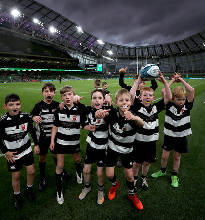 Half time mini rugby between Creggs RFC and Ballinrobe RFC 23/10/2021