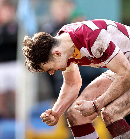 Patrick Nash celebrates scoring the game winning penalty 2/3/2022